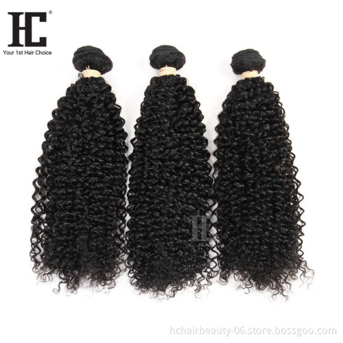 China Suppliers Best Selling Products Natural Color Brazilian Hairs Kinky Curly Human Hair Weave 3 Bundles With Closure